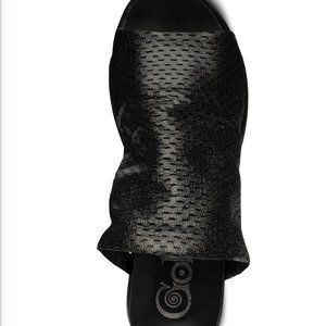 Golo Black Perforated Leather Slides 7